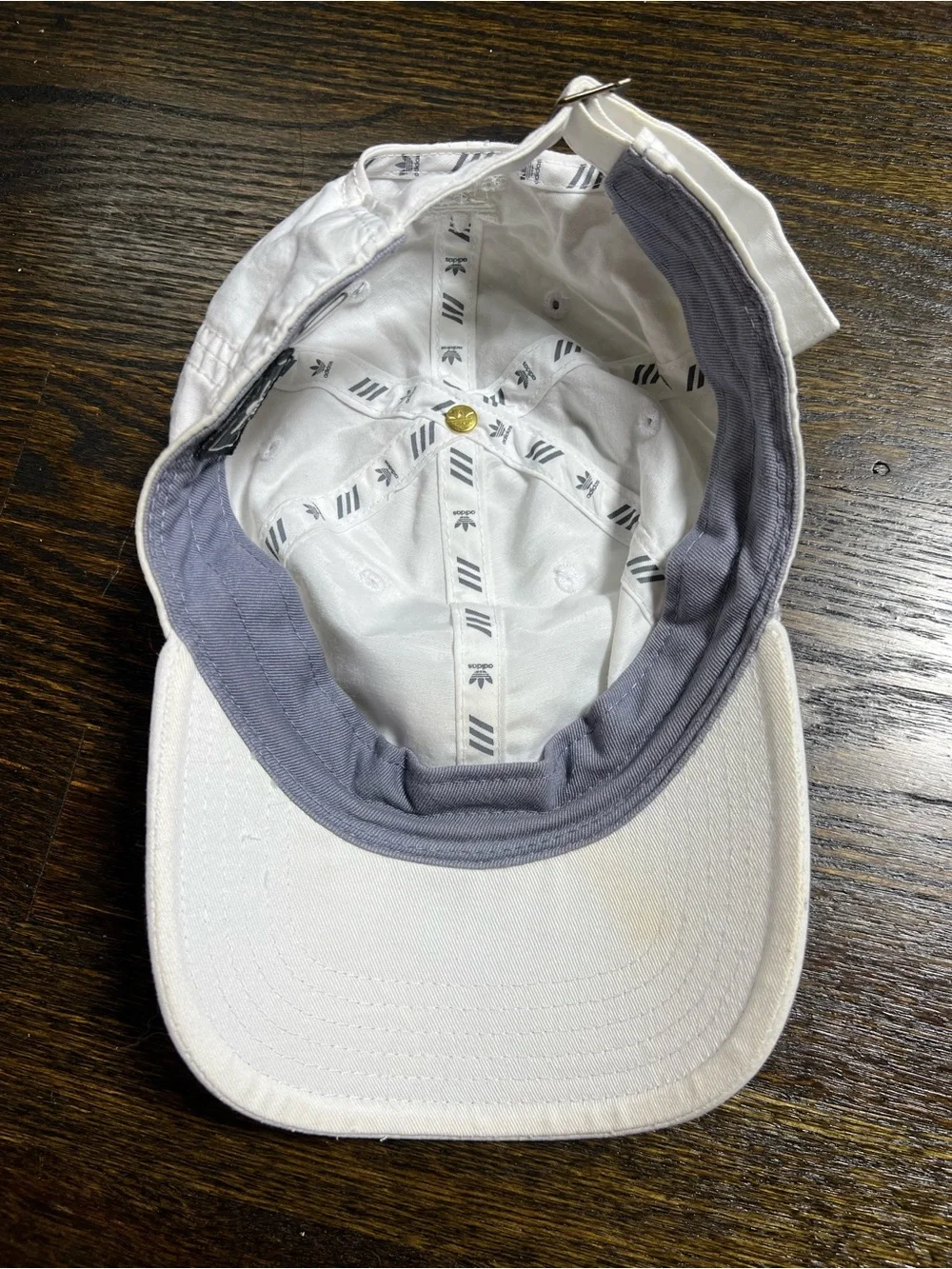 Adidas Solid White Classic Logo Casual Hat OSFW